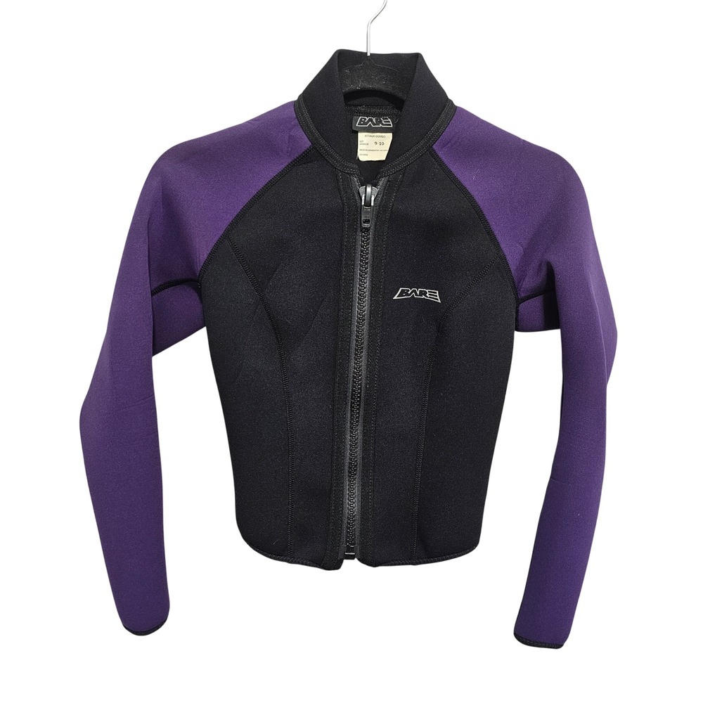 Bare Wetsuit Jacket Black Purple Size Youth 9-10